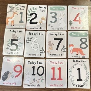 Woodland Baby Milestone Cards Set
